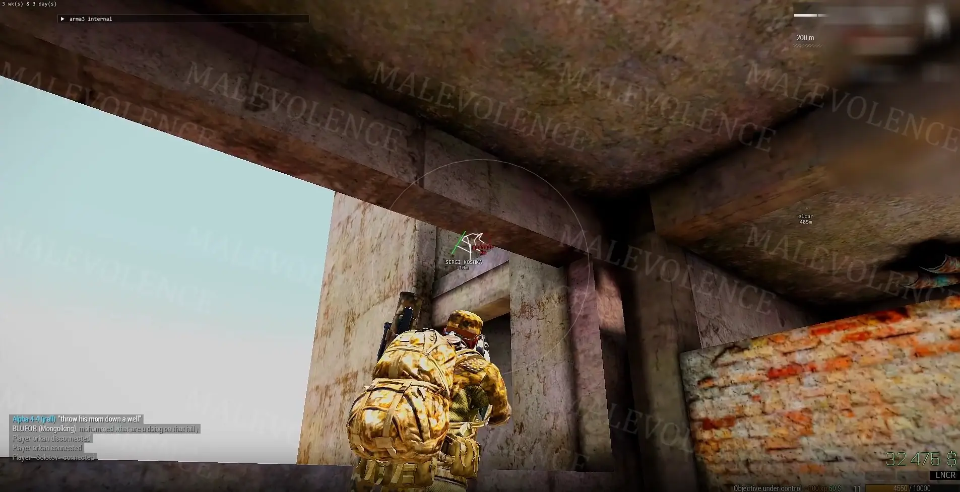 A collection of Arma 3 cheat packages displayed on a computer screen.